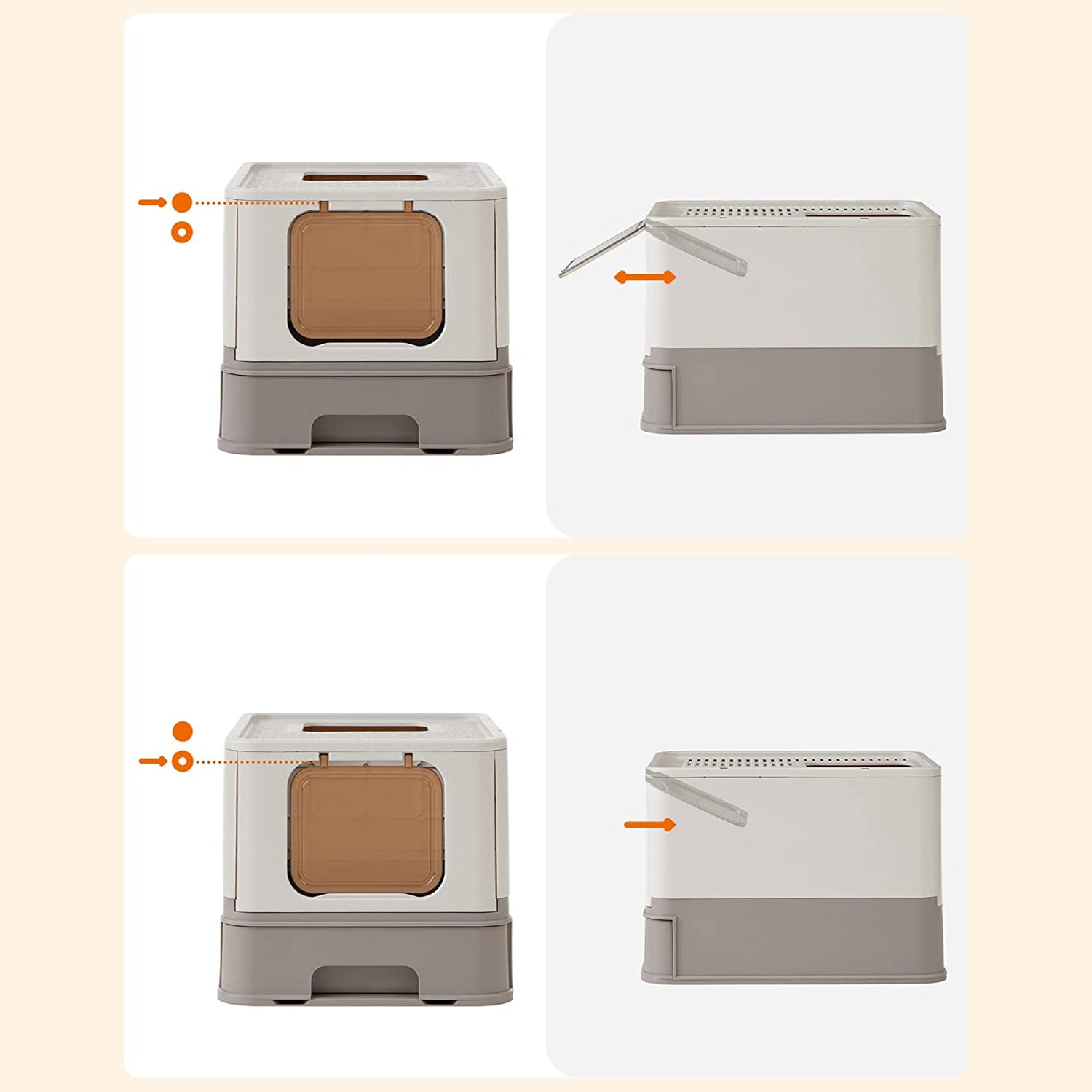Covered Cat Litter Box - Plastic - Hidden