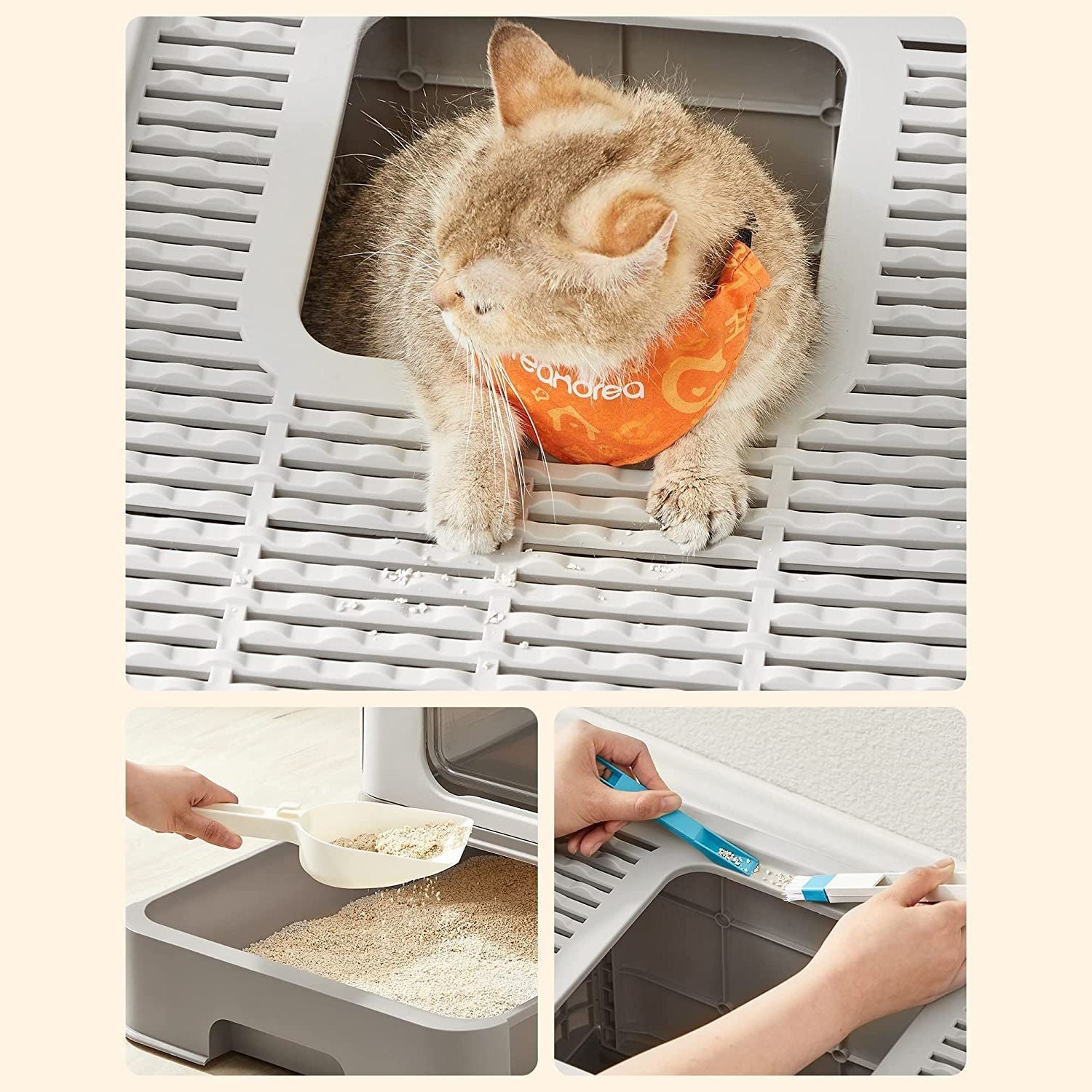 Covered Cat Litter Box - Plastic - Hidden