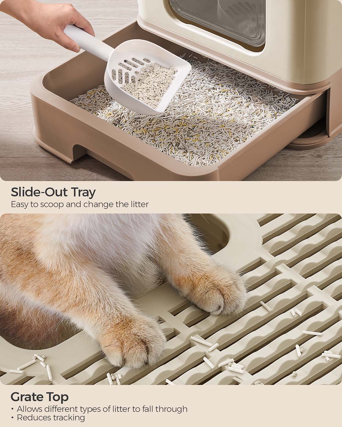 Hidden Cat Litter Box - Plastic - Neutral Color