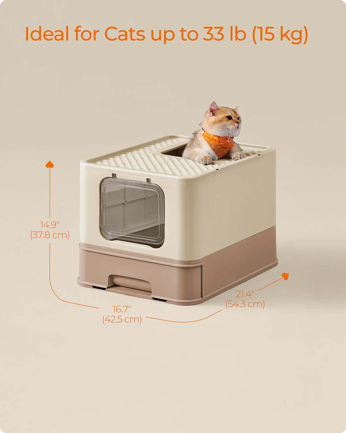 Hidden Cat Litter Box - Plastic - Neutral Color