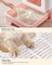 Hidden Cat Litter Box - Wood - Jelly Pink and White - Spacious with Slide-Out Tray and Hood