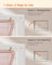 Hidden Cat Litter Box - Wood - Jelly Pink and White - Spacious with Slide-Out Tray and Hood