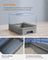 Hidden Cat Litter Box - MDF - Pale Blue and Grey - Spacious with Slide-Out Tray and Hood