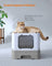 Hidden Cat Litter Box - MDF - Pale Blue and Grey - Spacious with Slide-Out Tray and Hood