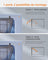 Hidden Cat Litter Box - MDF - Pale Blue and Grey - Spacious with Slide-Out Tray and Hood
