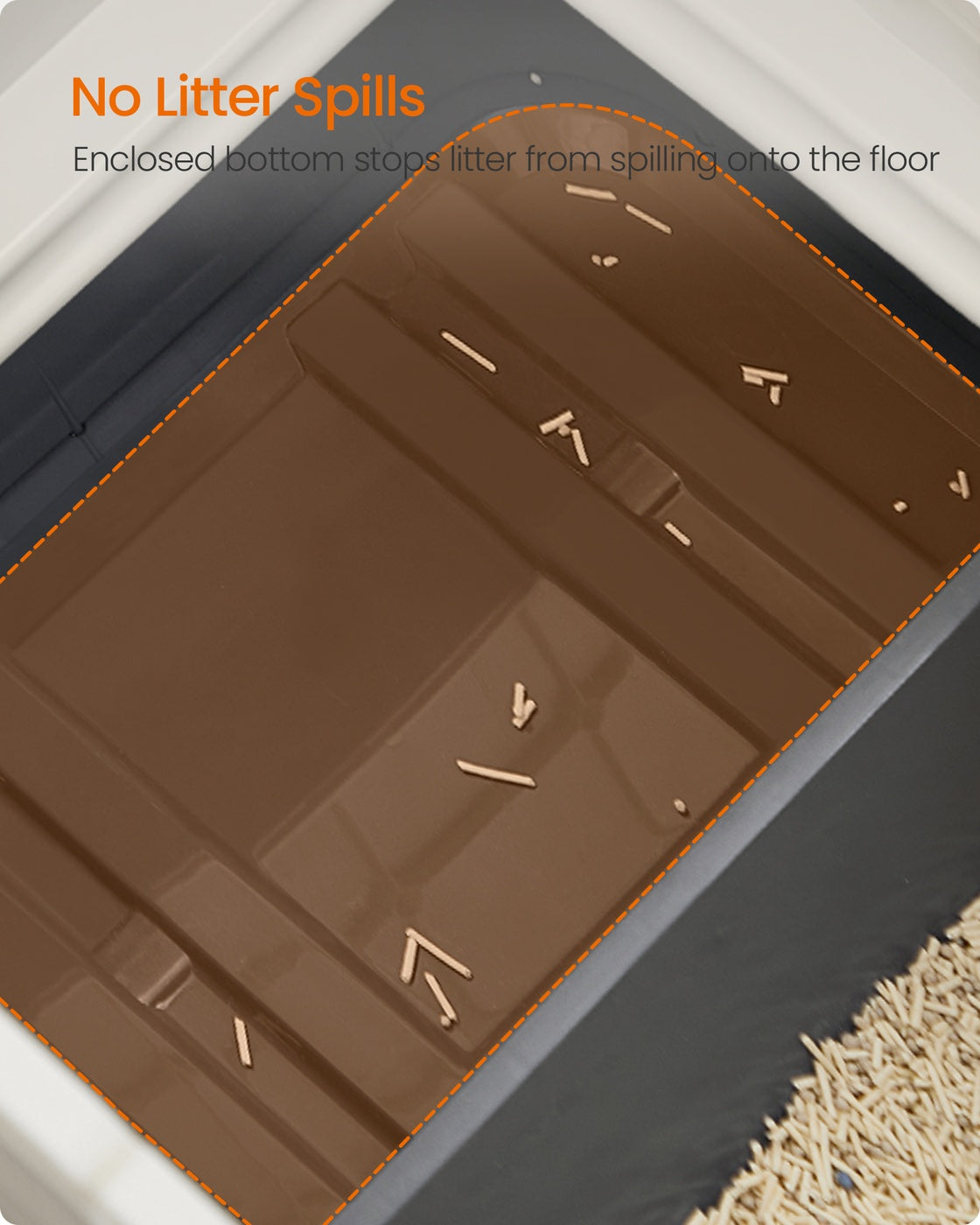 Large Cat Litter Tray - Plastic - Hidden Design