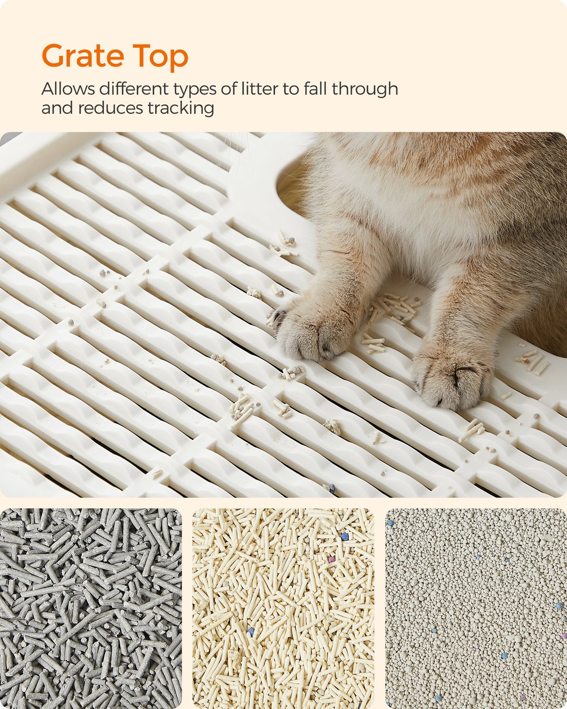 Large Cat Litter Tray - Plastic - Hidden Design