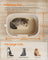 Extra Large Cat Litter Box - Plastic - Cappuccino Beige - Includes Litter Catcher Board and Storage Box