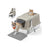 Enclosed Cat Litter Box - Stainless Steel - Dove Grey - XL with Flip Lid and Leak-Proof Design