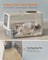 Enclosed Cat Litter Box - Stainless Steel - Dove Grey - XL with Flip Lid and Leak-Proof Design
