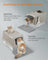 XL Stainless Steel Cat Litter Box - Beige Cappuccino - Leak-Proof Design with Dual Entry