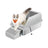 High Sided Cat Litter Box - Stainless Steel - Dove Grey - Includes Step