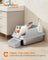 High Sided Cat Litter Box - Stainless Steel - Dove Grey - Includes Step