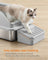 High Sided Cat Litter Box - Stainless Steel - Dove Grey - Includes Step