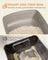 Open Top Litter Box - Plastic - Slate Grey - High Sided with Scoop for Large Cats and Kittens