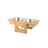 Elevated Dog Food Stand - Bamboo - Natural - Adjustable with 2 Raised Bowls