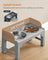 Raised Dog Bowls Stand - 2 Bowls - Stainless Steel - Adjustable Height