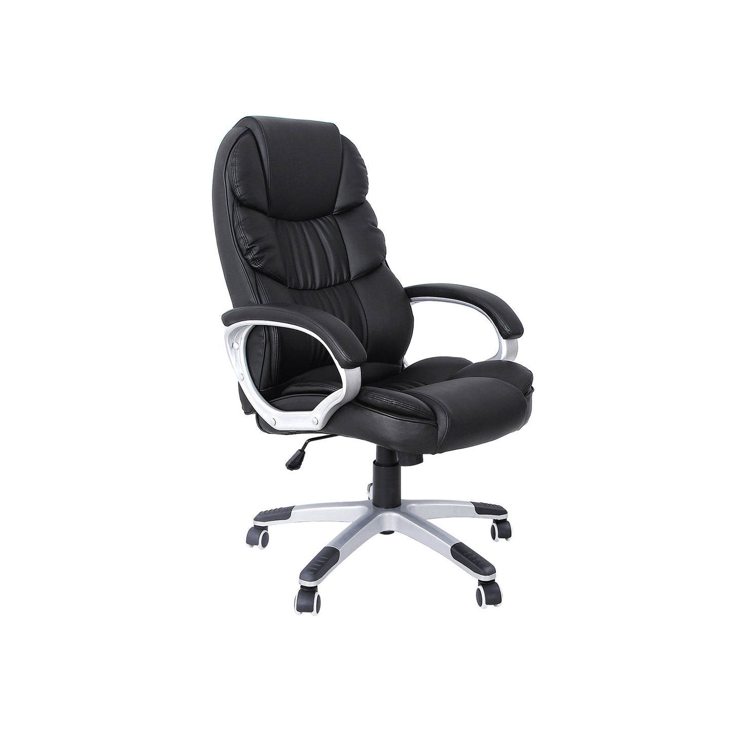 Executive Swivel Chair - PU Leather - Black - High Back with Tilt Function