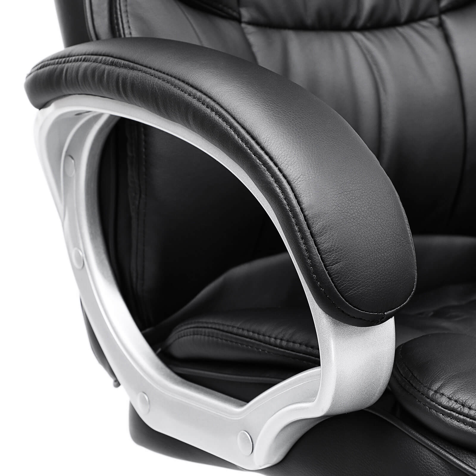 Executive Swivel Chair - PU Leather - Black - High Back with Tilt Function