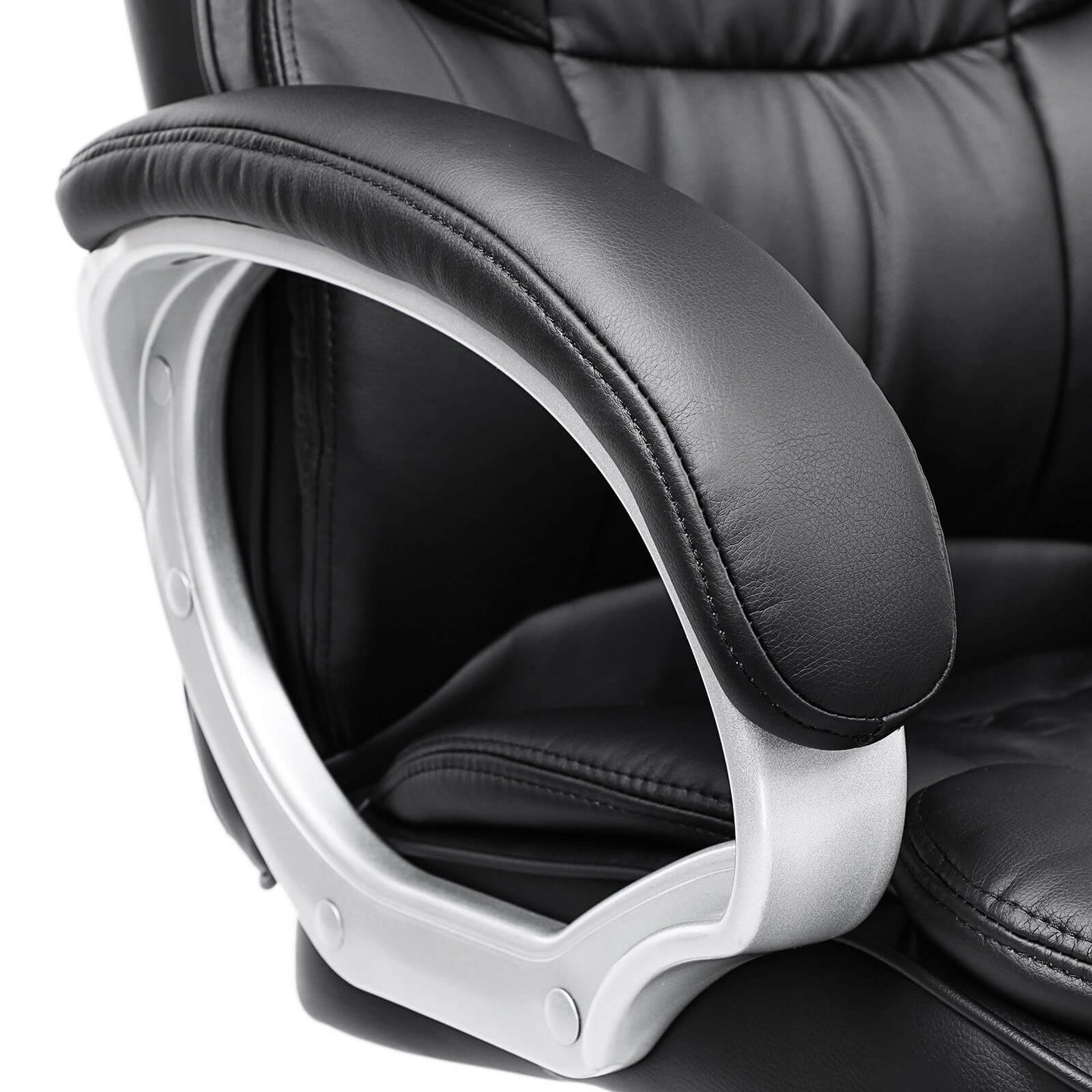 Executive Swivel Chair - PU Leather - Black - High Back with Tilt Function