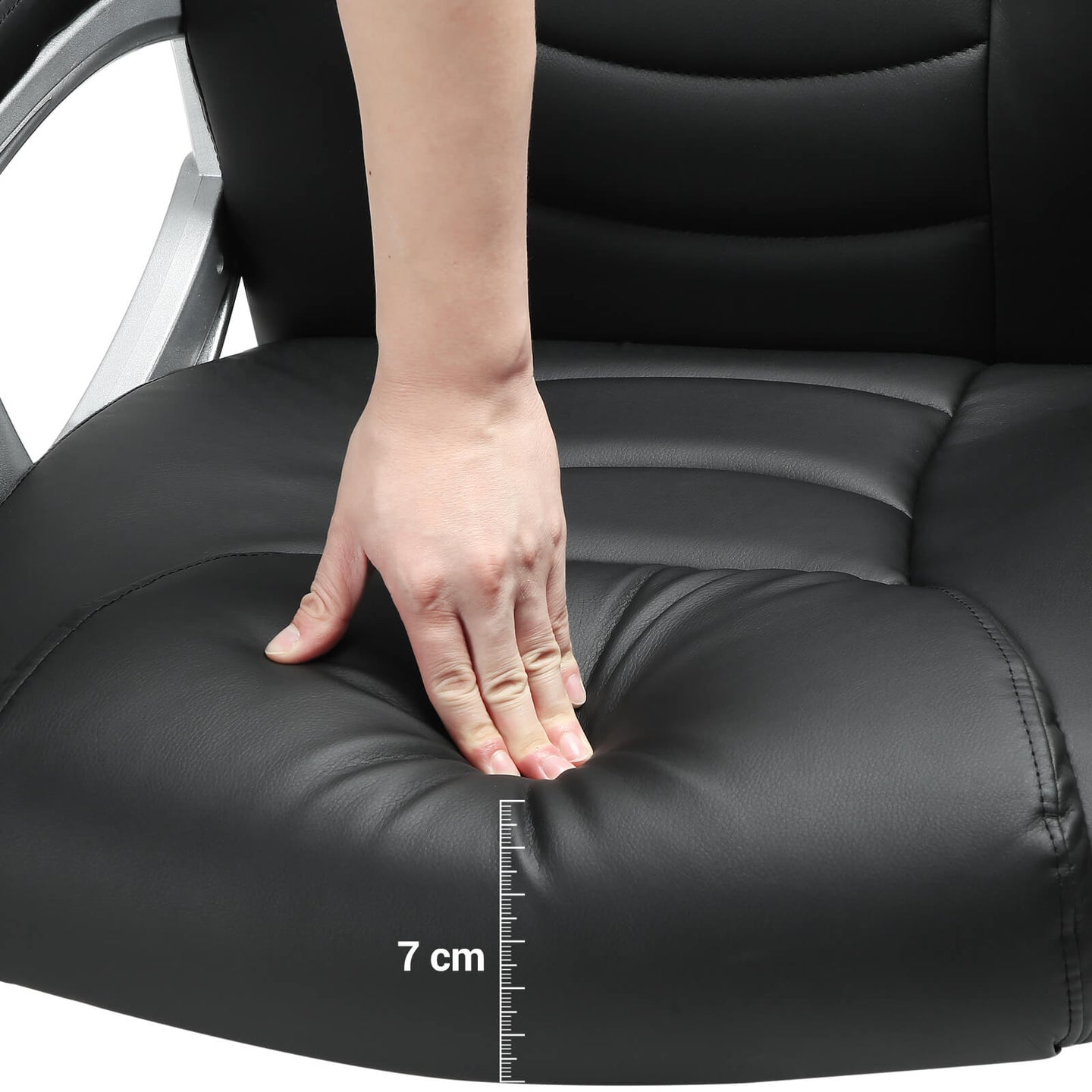 Ergonomic Office Chair - PU - Black - Height Adjustable