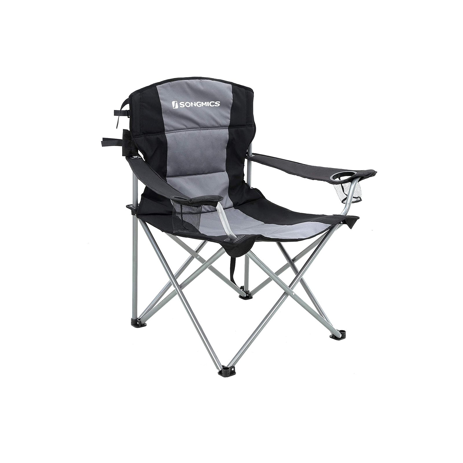 Padded Seat Camping Chair - Powder - Black