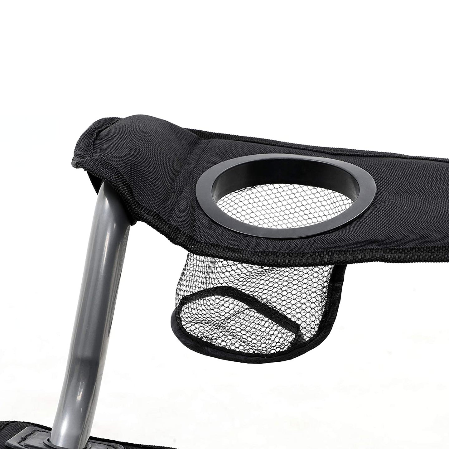 Padded Seat Camping Chair - Powder - Black