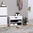 Shoe Storage Bench - Engineered Wood - White - Padded Folding Seat with 2 Shelves