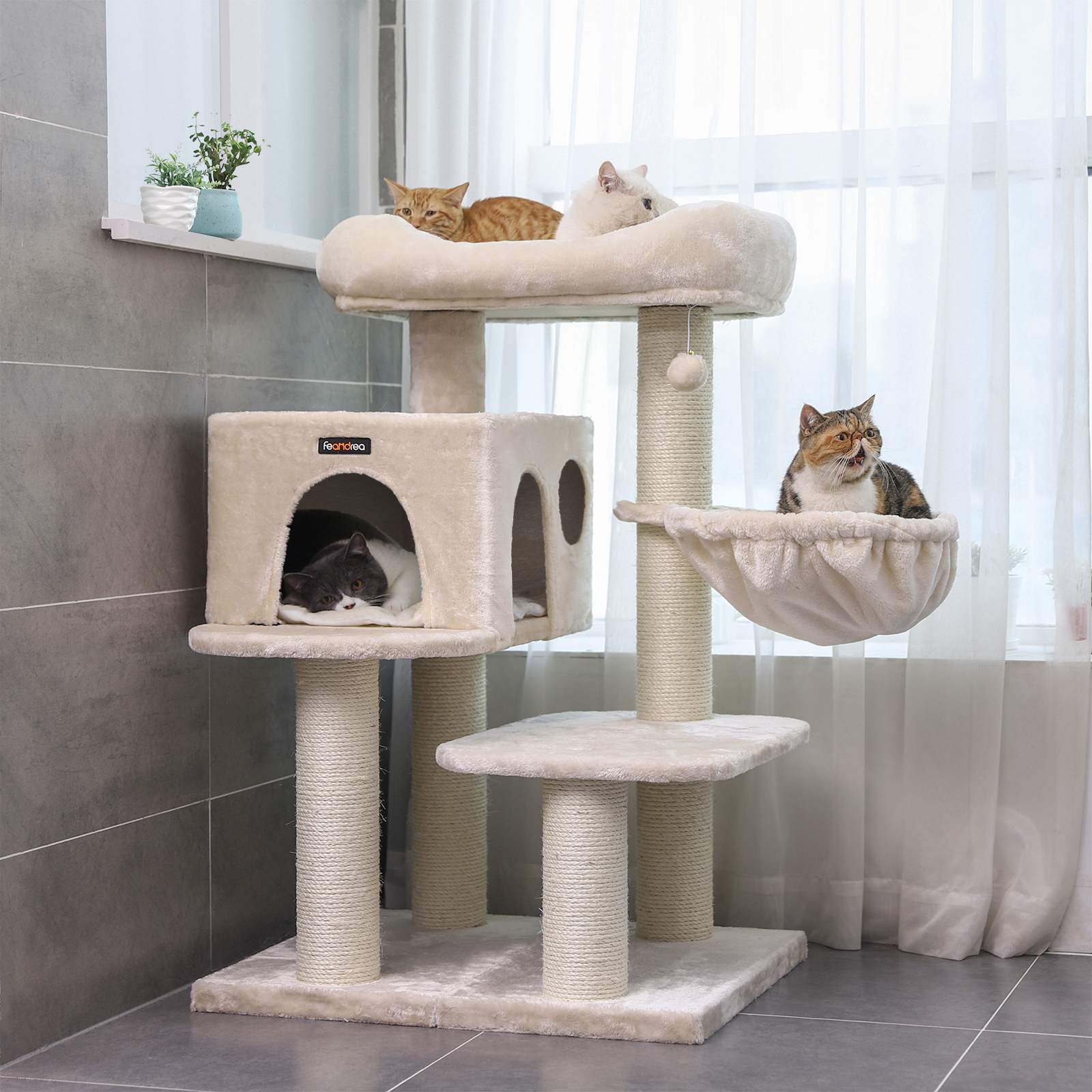 Cat Tree - Beige - Plush