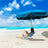 Portable Beach Chair - Fabric - Blue - 4-Position Reclining Backrest
