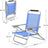 Portable Beach Chair - Fabric - Blue - 4-Position Reclining Backrest