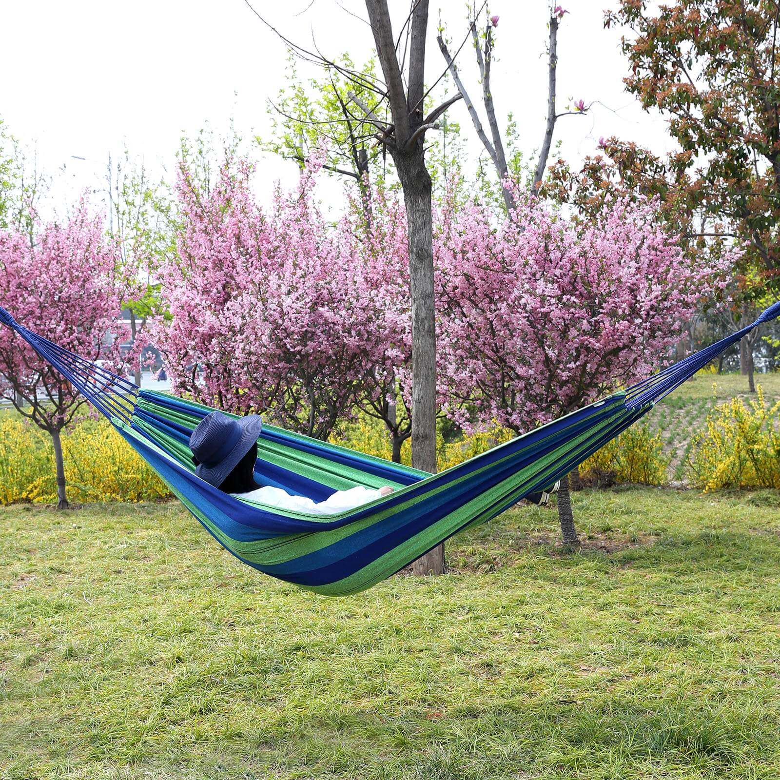 Portable Hammock - 70% Cotton - Multi-Color
