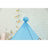 Portable Play Teepee - Fabric - White and Blue - Indoor and Outdoor Use
