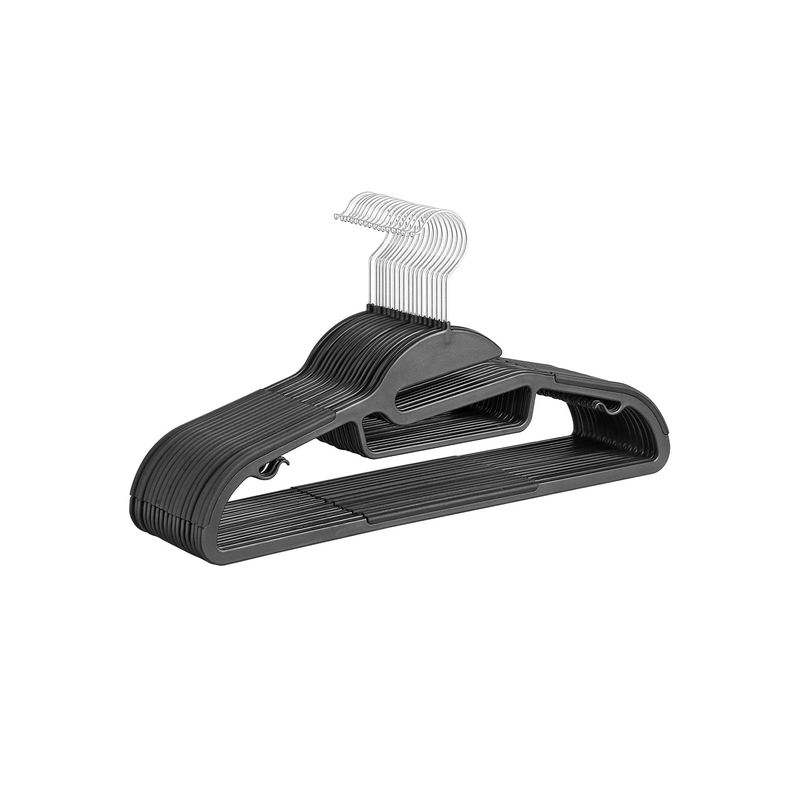 Coat Hangers - Plastic - Grey - Non-Slip Space Saving Design with 360° Rotating Hook