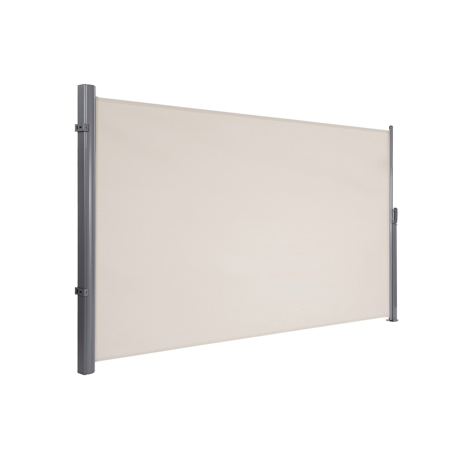 Side Awning - Aluminium - Smoke Grey - 180 x 350 cm Privacy Screen and Sun Shade