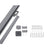 Side Awning - Aluminium - Smoke Grey - 180 x 350 cm Privacy Screen and Sun Shade