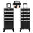 Professional Makeup Case - ABS - Black - 4-in-1 Design with Lockable Storage and Castors