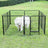 Heavy Duty Playpen - 8 Panels, 80 x 80 cm - Metal - Black