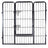 Heavy Duty Playpen - 8 Panels, 80 x 80 cm - Metal - Black