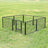 Heavy Duty Puppy Playpen - 8 Panels, 80 x 60 cm - Metal - Black