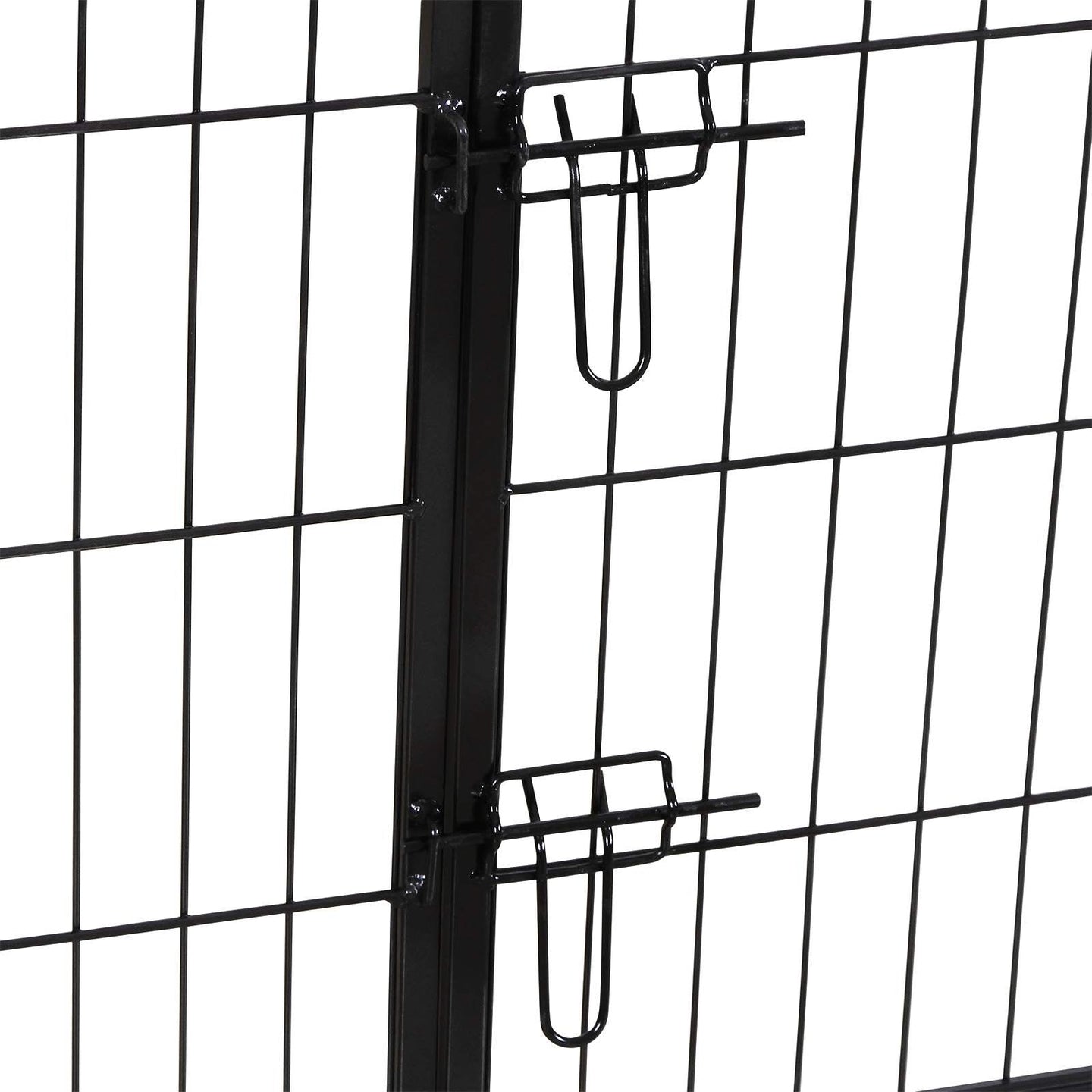 Heavy Duty Playpen - 8 Panels, 80 x 80 cm - Metal - Black