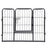 Heavy Duty Puppy Playpen - 8 Panels, 80 x 60 cm - Metal - Black