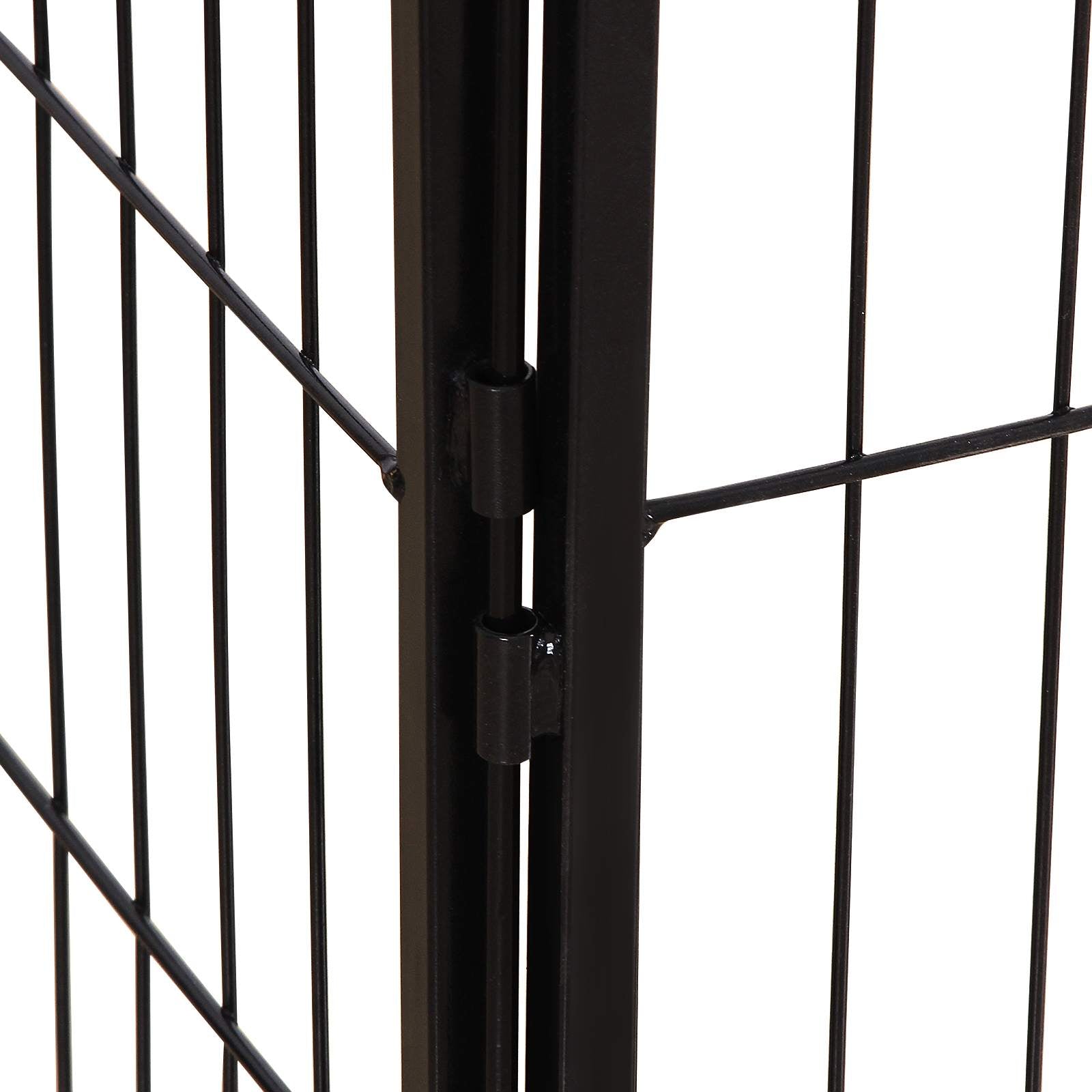 Heavy Duty Playpen - 8 Panels, 80 x 80 cm - Metal - Black