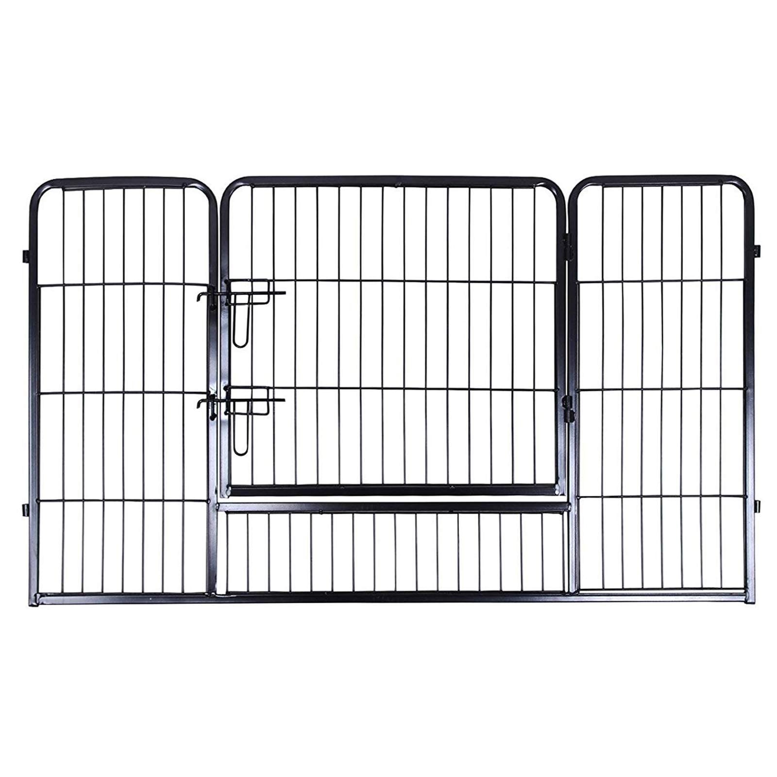 Puppy Playpen - Heavy Duty Metal - Black - Expandable 4-Panel Design