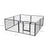 Heavy Duty Puppy Playpen - 8 Panels, 80 x 60 cm - Metal - Black