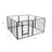 Heavy Duty Playpen - 8 Panels, 80 x 80 cm - Metal - Black