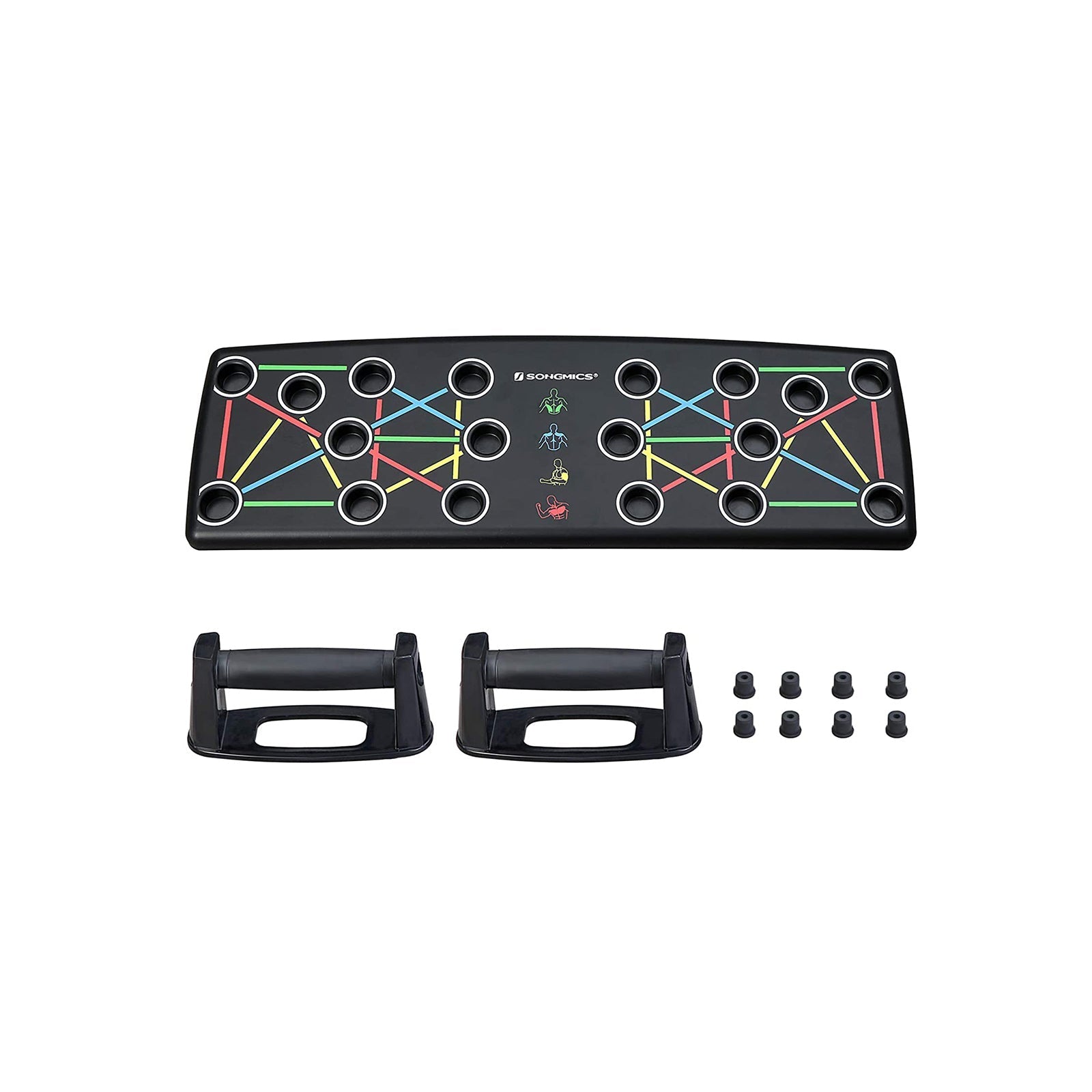 Push Up Board - Plastic - Black - Multifunctional 14-in-1 Exercise Tool
