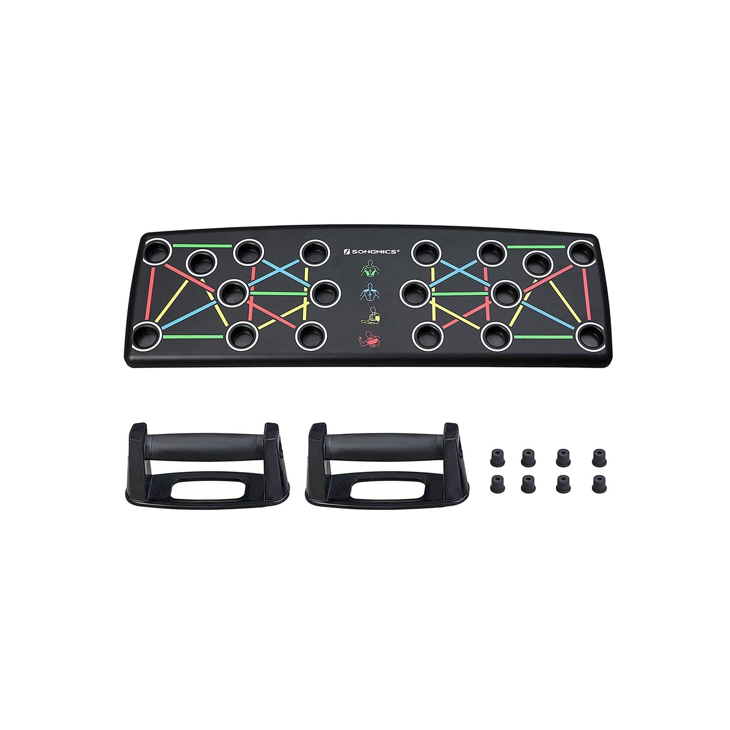 Push Up Board - Plastic - Black - Multifunctional 14-in-1 Exercise Tool