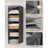 Set of 2 Hanging Wardrobe Storage Organisers - 6 Shelves with Clips - Fabric - Grey
