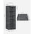 Set of 2 Hanging Wardrobe Storage Organisers - 6 Shelves with Clips - Fabric - Grey